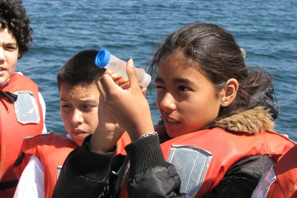Students of the O’Neil Sea Odyssey program learn navigation basics. Photo courtesy of and © O’Neil Sea Odyssey.