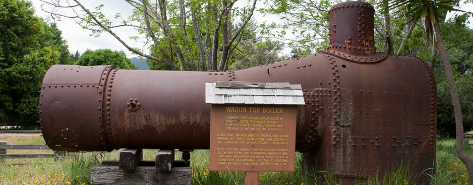 The Wagon Top Boiler at Roaring Camp Railroads in Felton, California. Photo © Nate G.