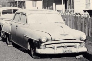 Dust covering cars in Davenport circa 1950. Image courtesy of Alverda Orlando.