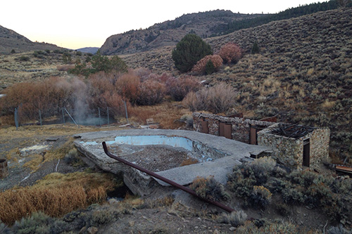 Fales Hot Springs: Fales Hot Springs opened in 1877 and attracted folks from miles around to bath in its warm waters and listen to stories told by owner Sam Fale. Photo courtesy of Mountains of Moss. (November 10, 2013)