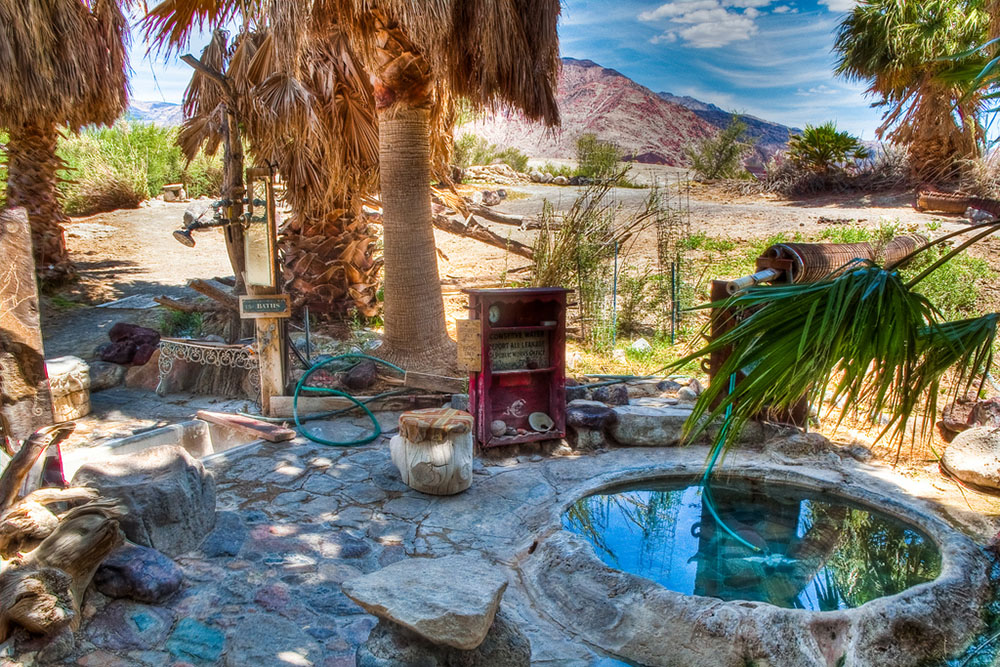 The Saline Valley Hot Springs is a desert oasis maintained since the 1960s by free-spirits with names like ‘Wizard’ and ‘Lizard Lee’. Photo courtesy of Peretz Partensky. (May 16, 2010)