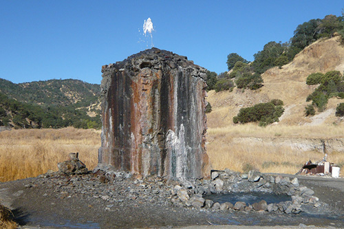 Spring Rock Wilbur: The “Fountain of Life Geyser” at Wilbur Hot Springs is one of only 1100 known geysers in the world, half of which are in Yellowstone. Photo courtesy of Jan Zuppinger. (September 6, 2010)