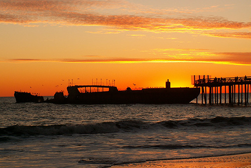 The SS Palo Alto at sunset, December 31, 2007. Photo by Nicholas Mitchell.