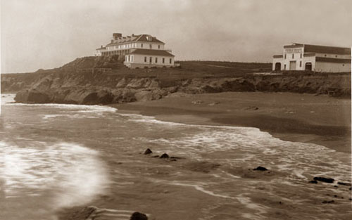 Loren Coburn Pebble Beach Hotel and livery stables. Photo from the California Views Collection. Used with permission..