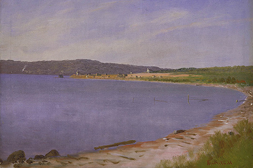 San Francisco Bay, California. Painting by Albert Bierstadt (1871-1873).