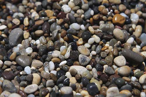 The multi-color pebbles of Pebble Beach. Photo courtesy of John Kim. (June 2009)