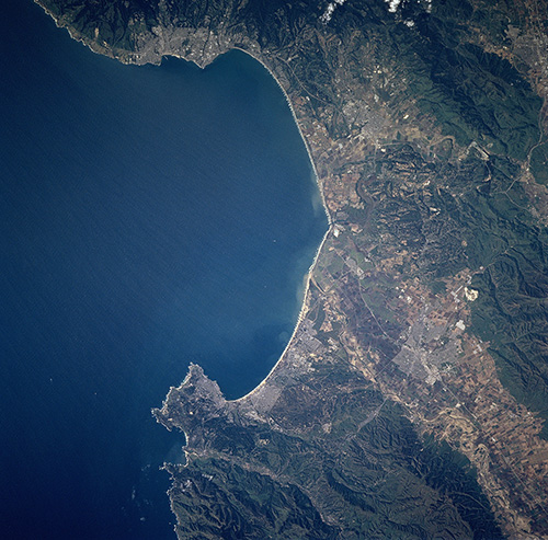 Monterey Bay from Space. Image by NASA.