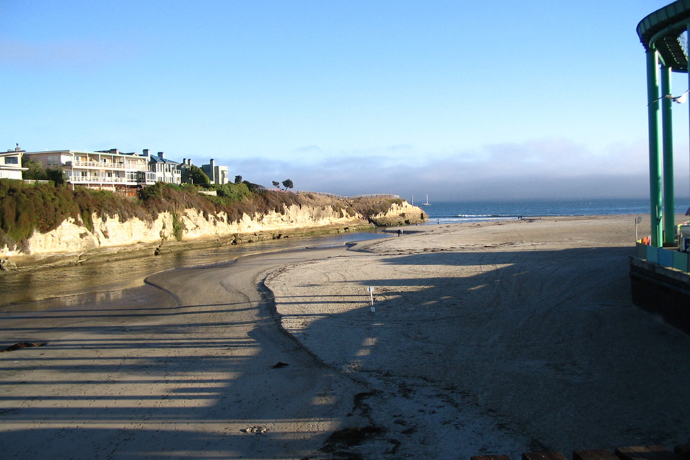 The San Lorenzo flowing into the Monterey Bay. Photo Localwiki contributor Graham Freeman.