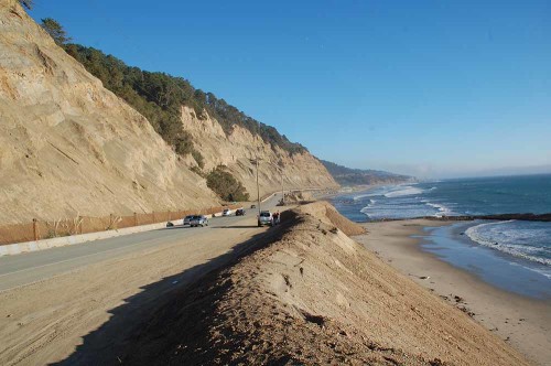 The Santa Cruz Mudstone at Waddell Bluffs.