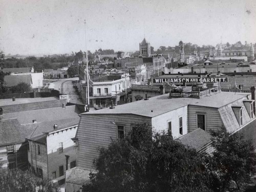 Lower Plaza circa 1905. Photo courtesy of the Santa Cruz Museum of Art and History.