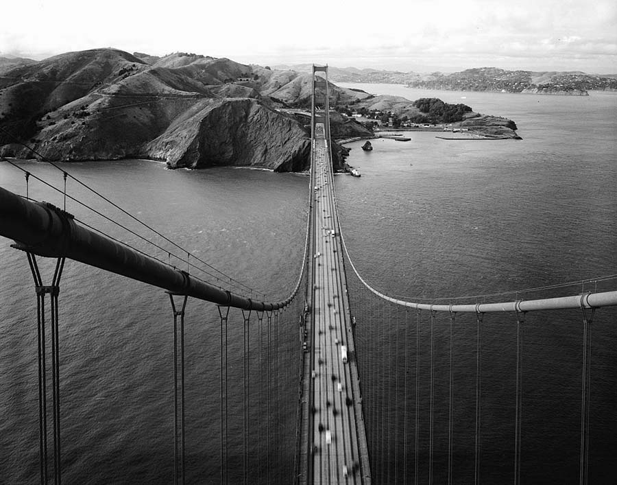 View from atop the Golden Gate.