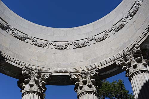 Some of he ornate details on the "Beaux Arts" style Pulgas Water Temple.