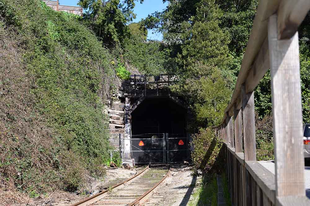 Mission Hill tunnel, looking north toward the Potrero neighborhood.