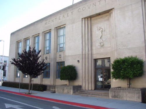 Monterey County Courthouse Building, 240 Church Street (at Alisal Street); 1937; Works Progress Administration (WPA) Moderne Style; Architects: Robert A. Stanton & Thomas B. Molvin