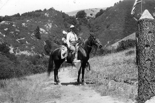 James Rolph, Jr. and his daughter Annette survey their vast estate astride Alpine Prince, c. 1915. Photo courtesy of Nancy Welch.