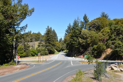 Saratoga Gap in 2015, looking northward.
