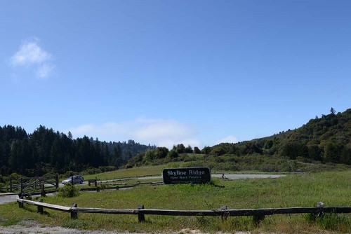 The entrance to Skyline Ridge Open Space Preserve. You will pass this on the way to the next stop.