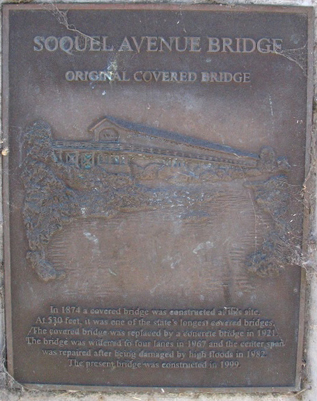 Here you can view the plaque that discusses the history and current state of the once covered bridge. Photo courtesy of and © of LocalWiki.org.LocalWiki.
