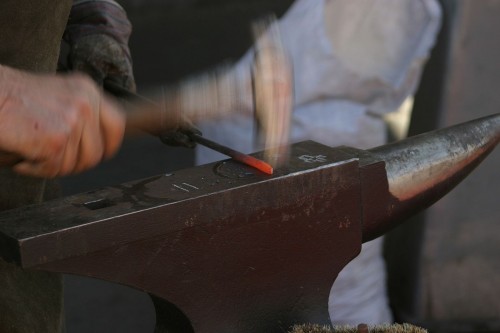 Metal must be extremely hot in order to shape it with hand tools. Photo courtesy of FlickrLickr.