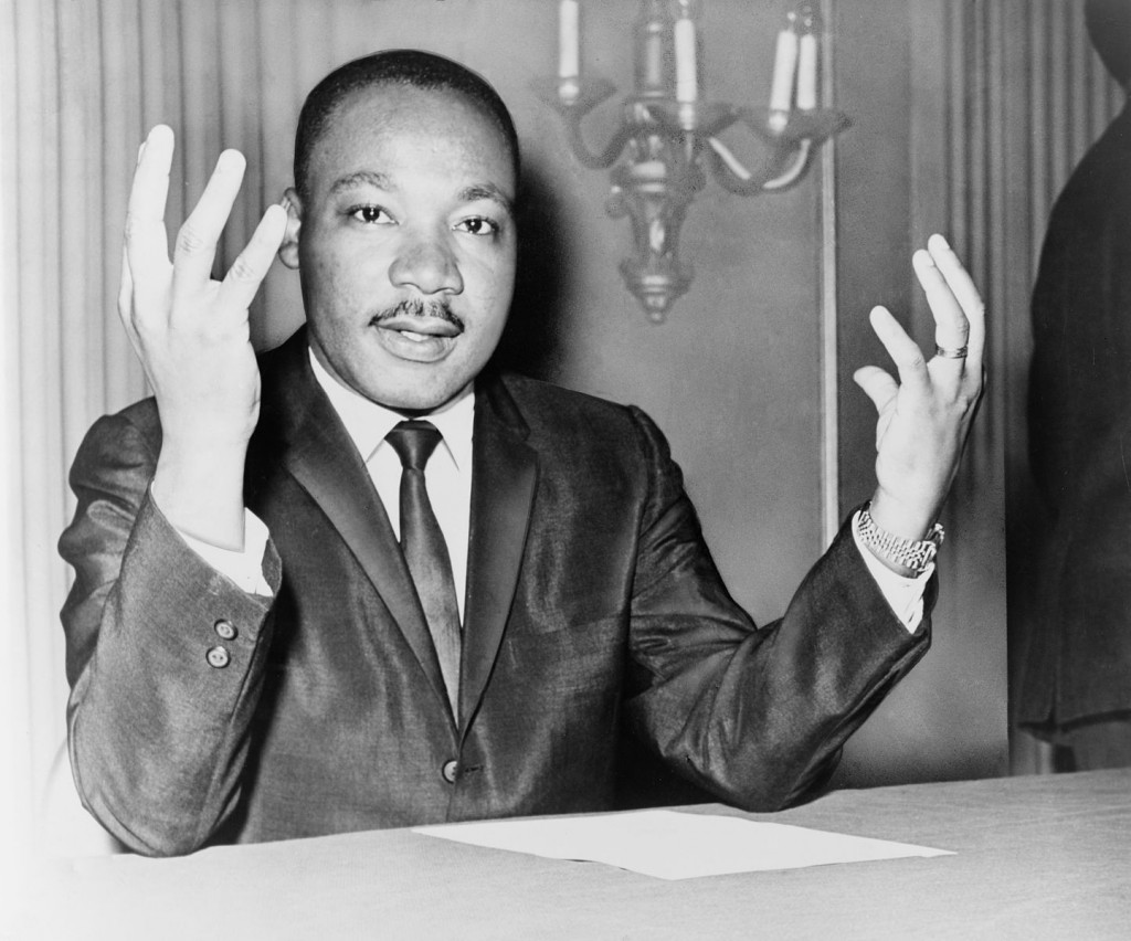 Martin Luther King, Jr. during a press conference. Photo:  Library of Congress, Prints & Photographs Division, NYWT&S Collection, [reproduction number, e.g., LC-USZ62-111157]