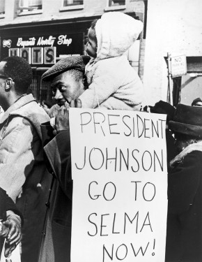 Johnson's lack of intervention in Selma made waves across the country. Photo by Stanley Wolfson, New York World-Telegram & Sun 