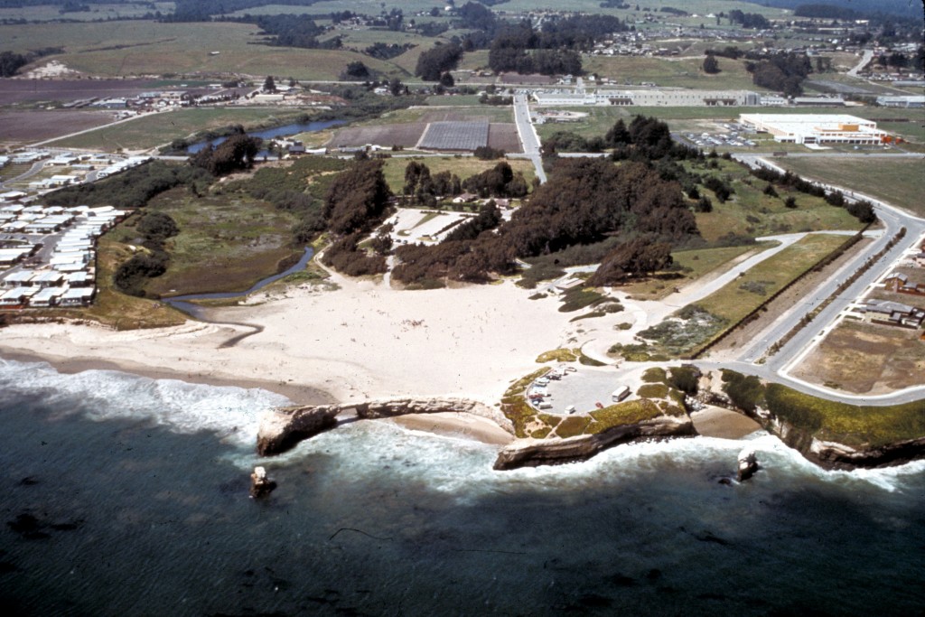 Natural Bridges State Beach in 1972. Photo: © Kenneth and Gabrielle Adelman, California Coastal Records Project .http://www.Californiacoastline.org