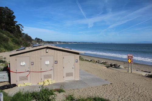 The bathrooms at New Brighton State Beach. Photo: Lauren McEvoy/Mobile Ranger