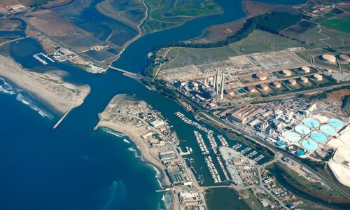 Arial view of Elkhart Slough in Moss Landing. Photo: US Army Corps of Engineers