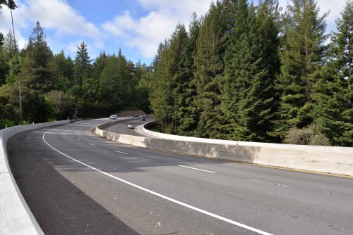Laurel curve looking south in 2016. Until 2012 you could make a left at about where the white van is. Photo: Julia Gaudinski/Mobile Ranger.