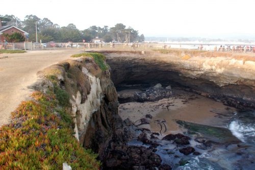 Modern day Lighthouse Point showing the Purisima Formation and the Mark Abbott Memorial Lighthouse which was built in 1967.